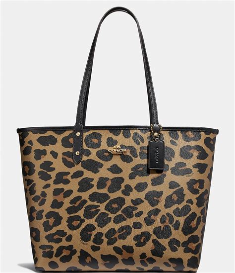 coach purse leopard print